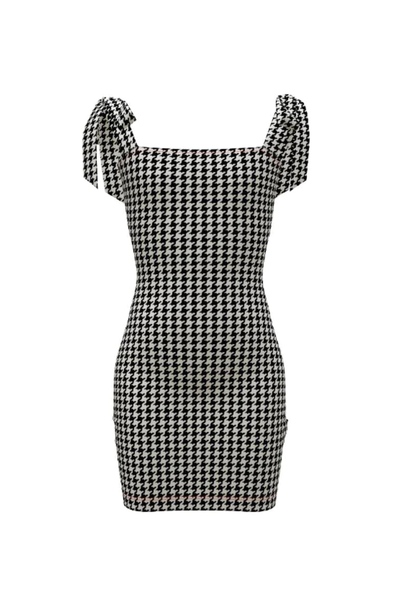 Chloe Black & White Houndstooth Dress Tween