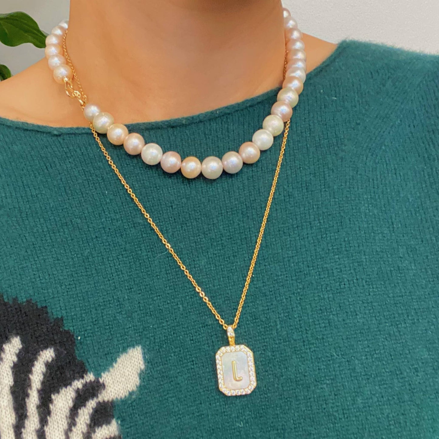 Initial Open Locket Pendant Necklace