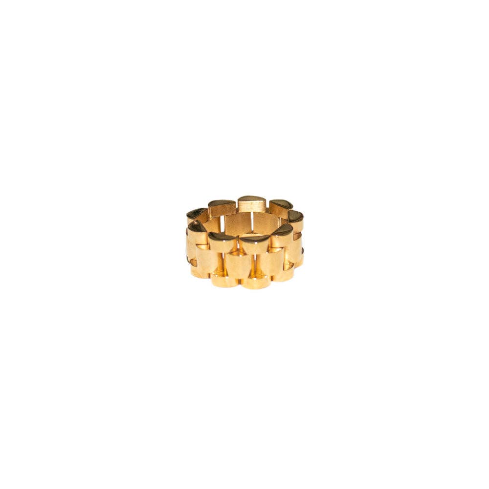 Olivia Watch Strap Ring: Two-Tone / 6
