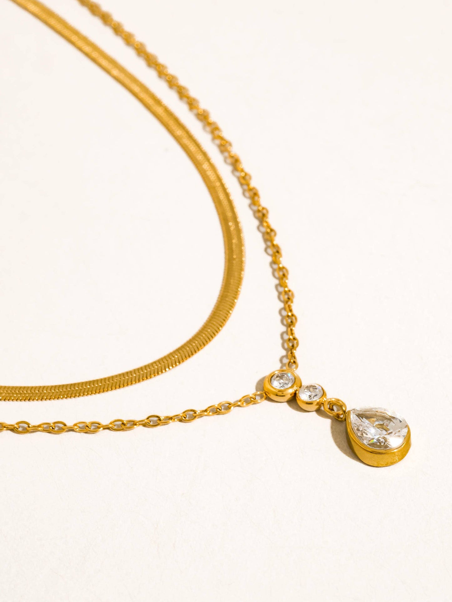 Dorielle Layered Teardrop Necklace