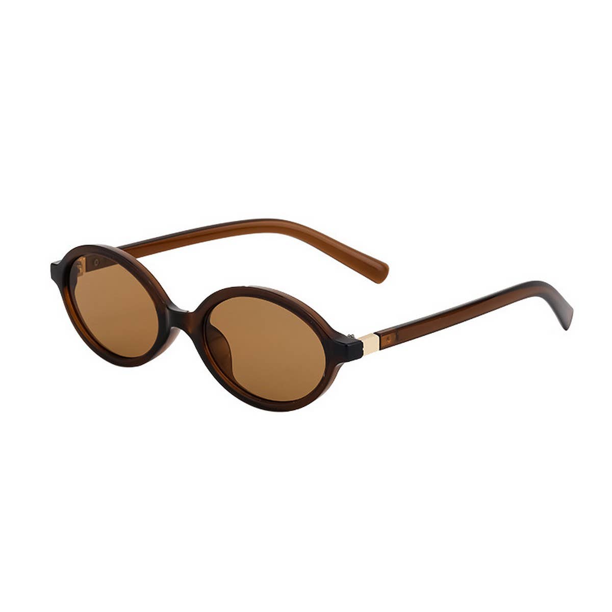 Retro Street Style Small Oval Frame Sunglasses