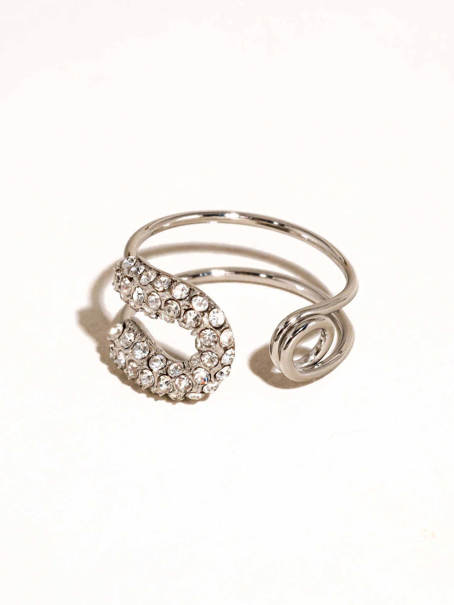 Dante 18K Gold Non-Tarnish Rhinstone Glam Ring