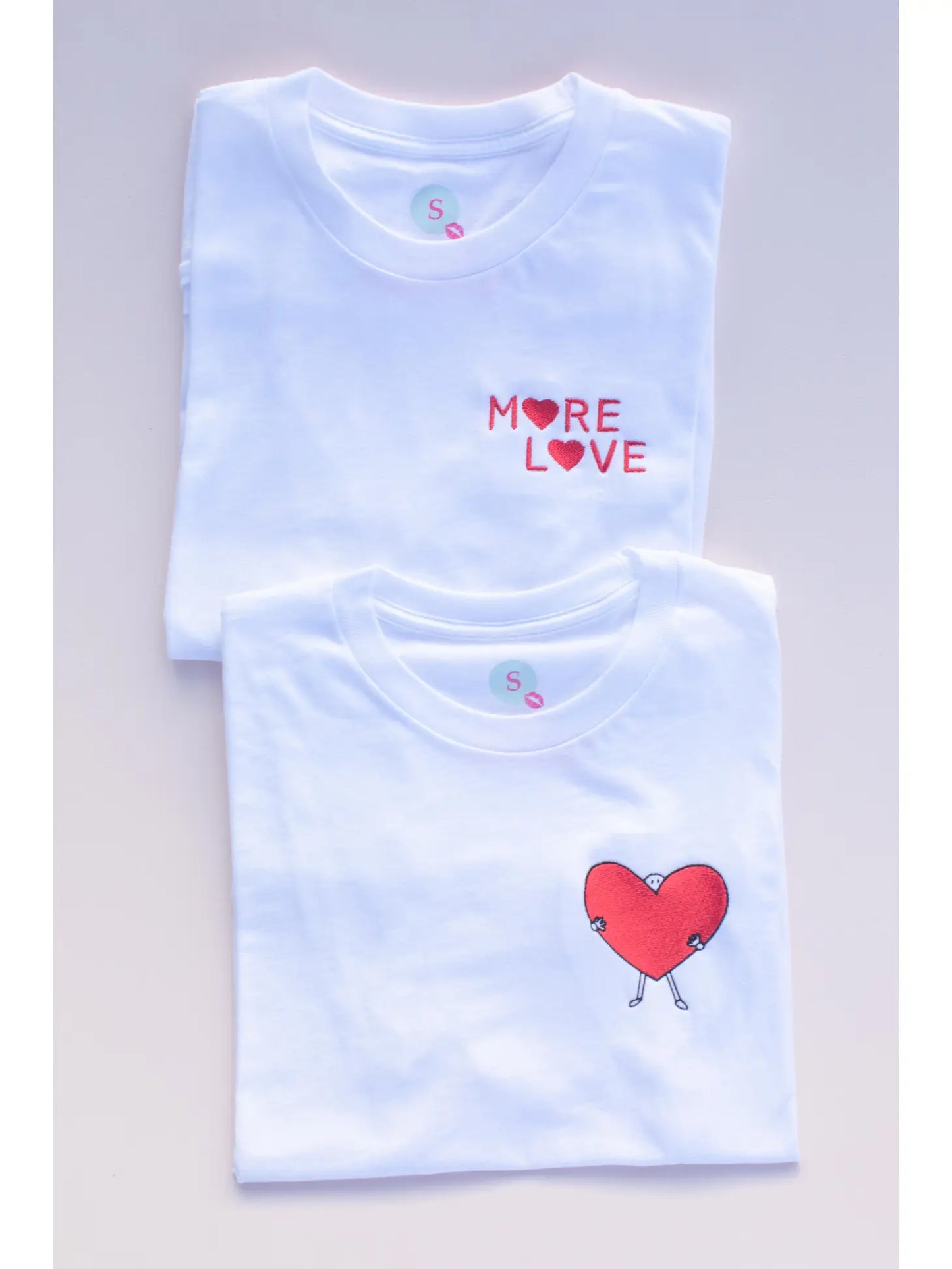 Valentine's Embroidery Heart Guy Tee
