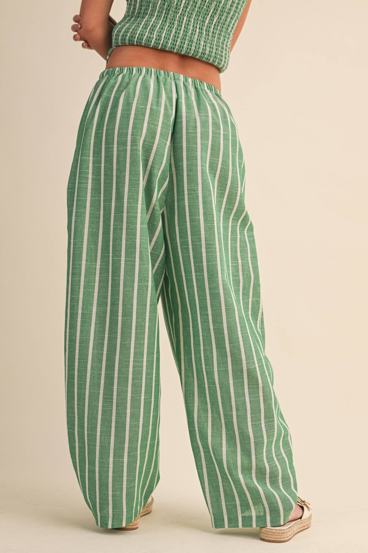 Seabreeze Stripe Linen Blend Pants Set