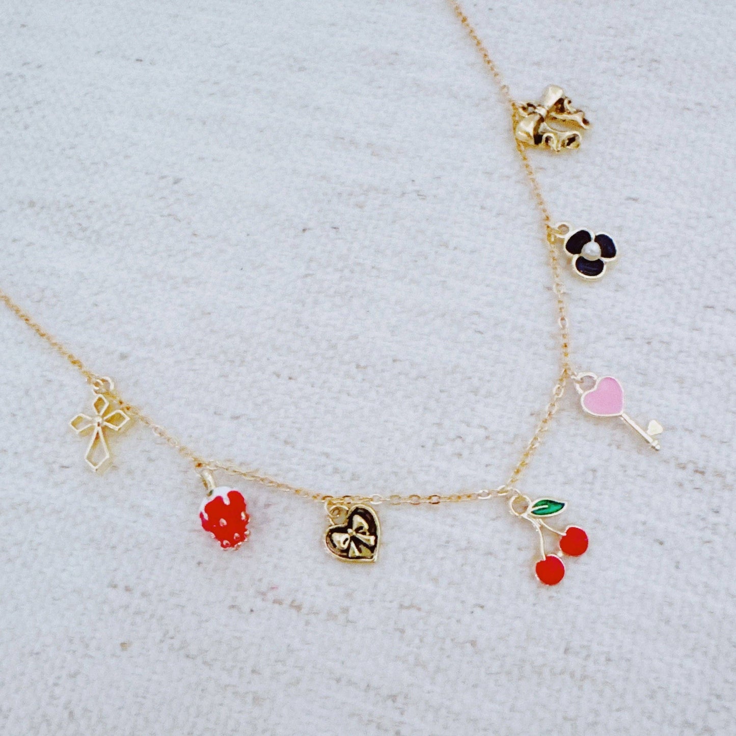 Cherry Berry Charm Necklace – Cute & Whimsical