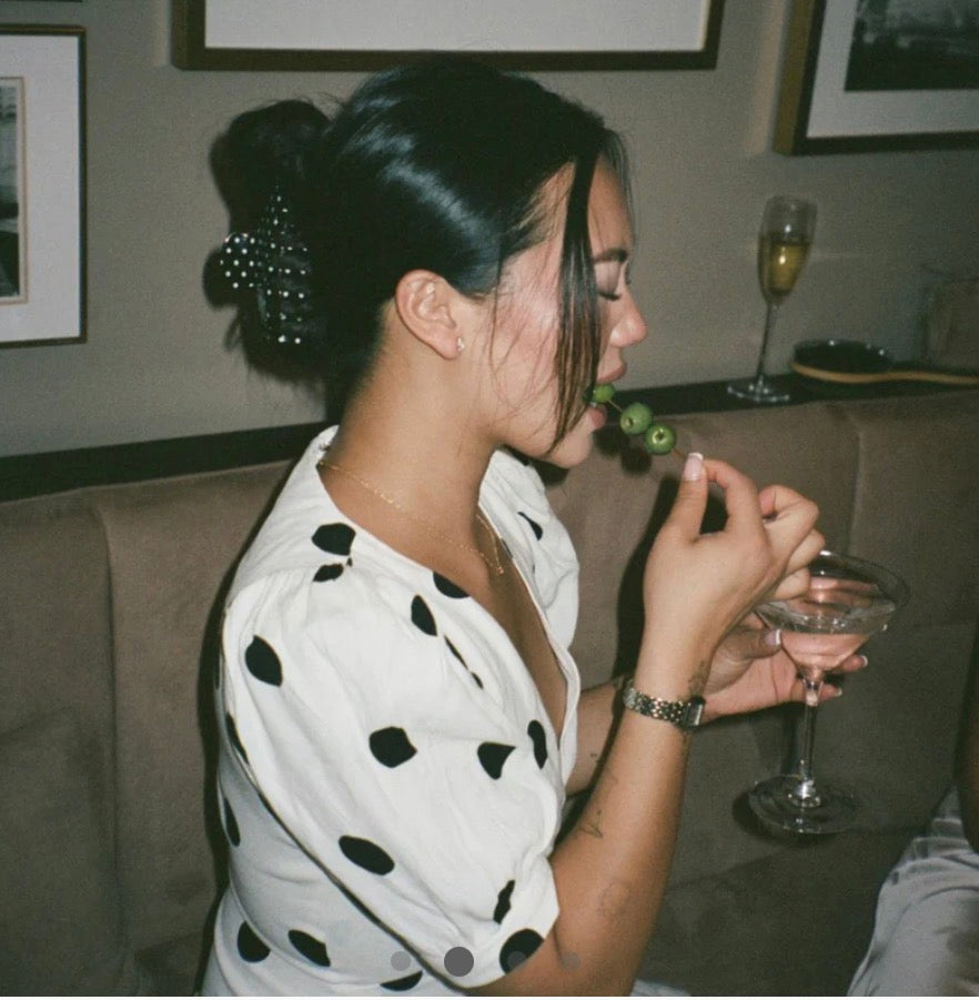 Big Effing Clip Noir Polka Dot