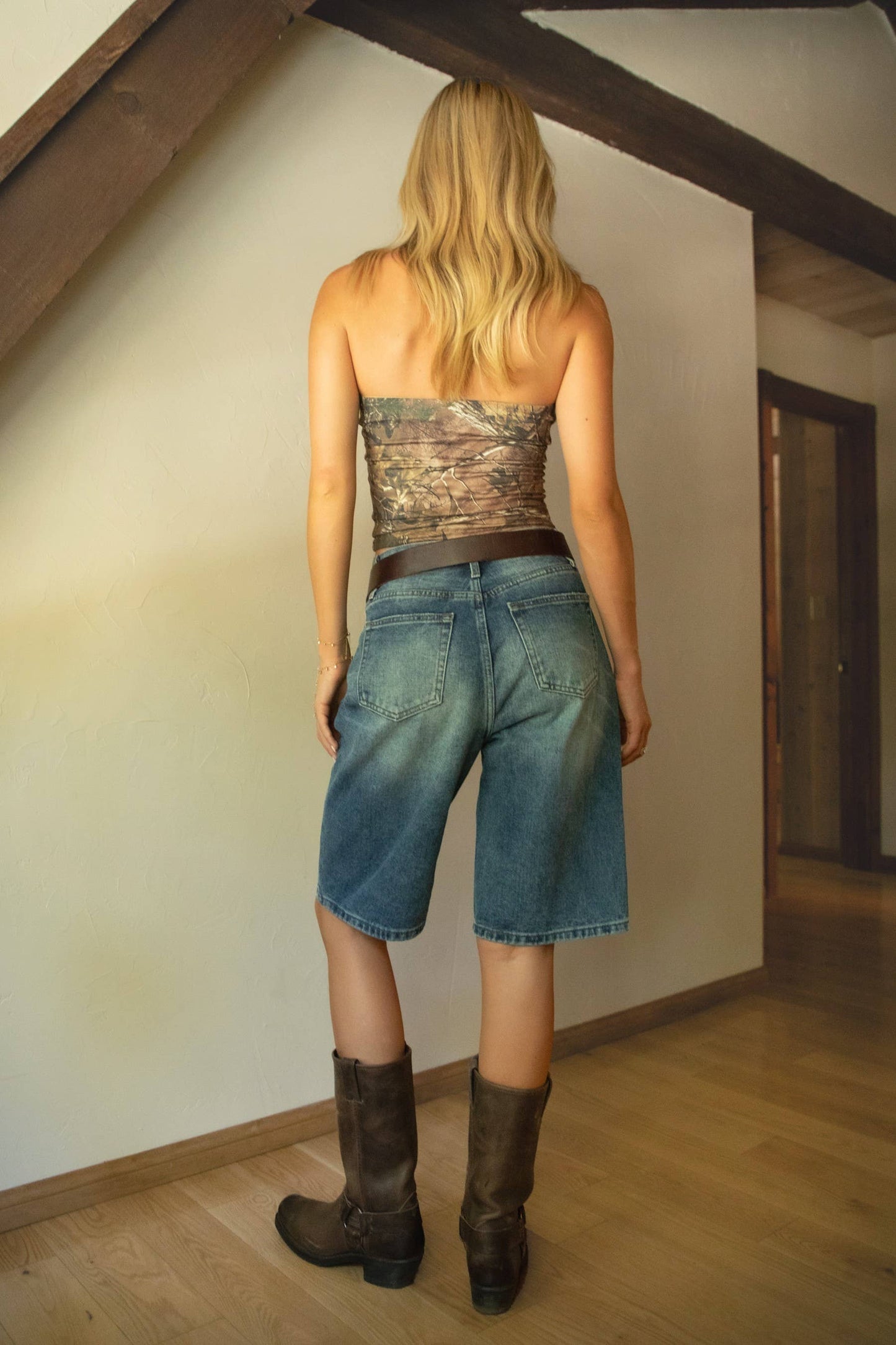 Terri Vintage Wash Skater Jorts