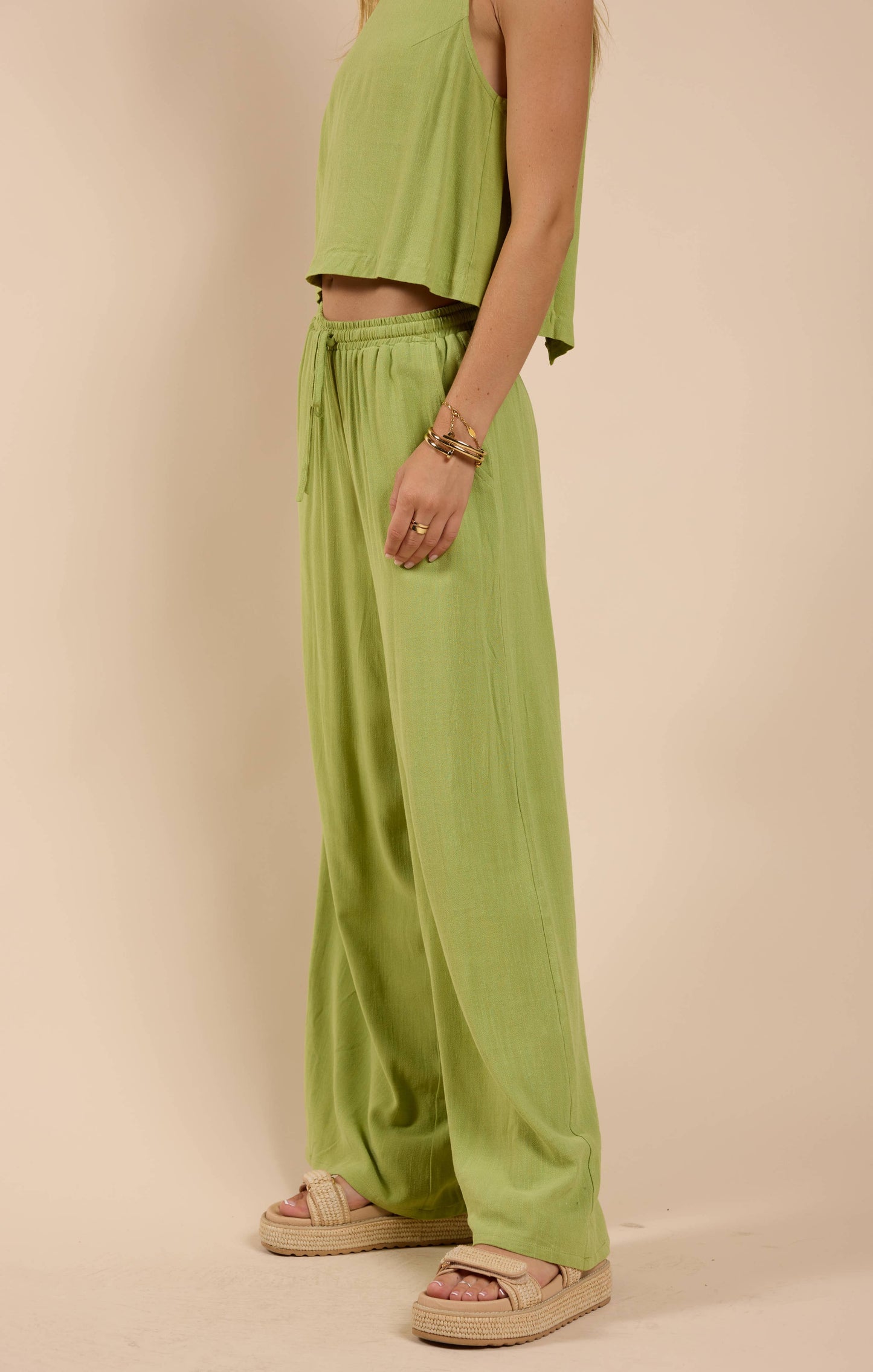 Avocado Elastic Waist Pants