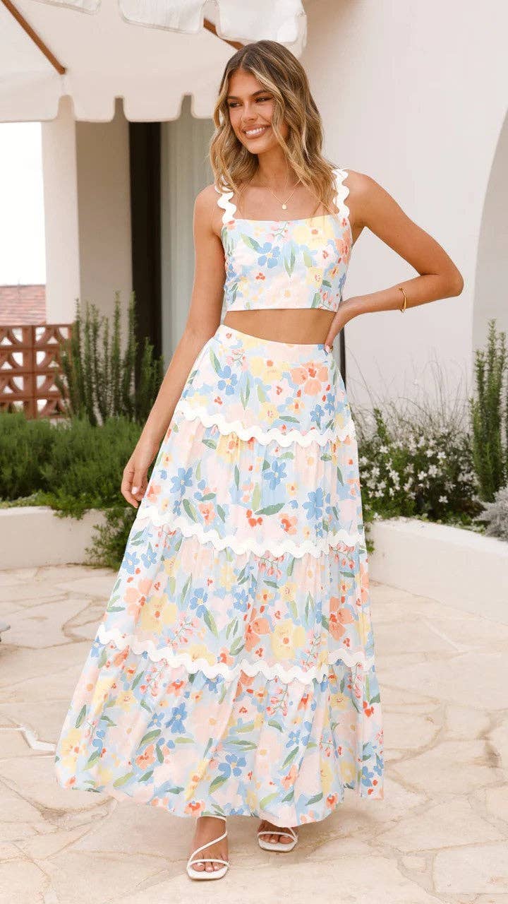 Floral Lace Sling Two-Piece Set