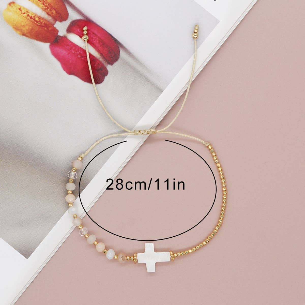 Crystal Clear Cross Bracelet