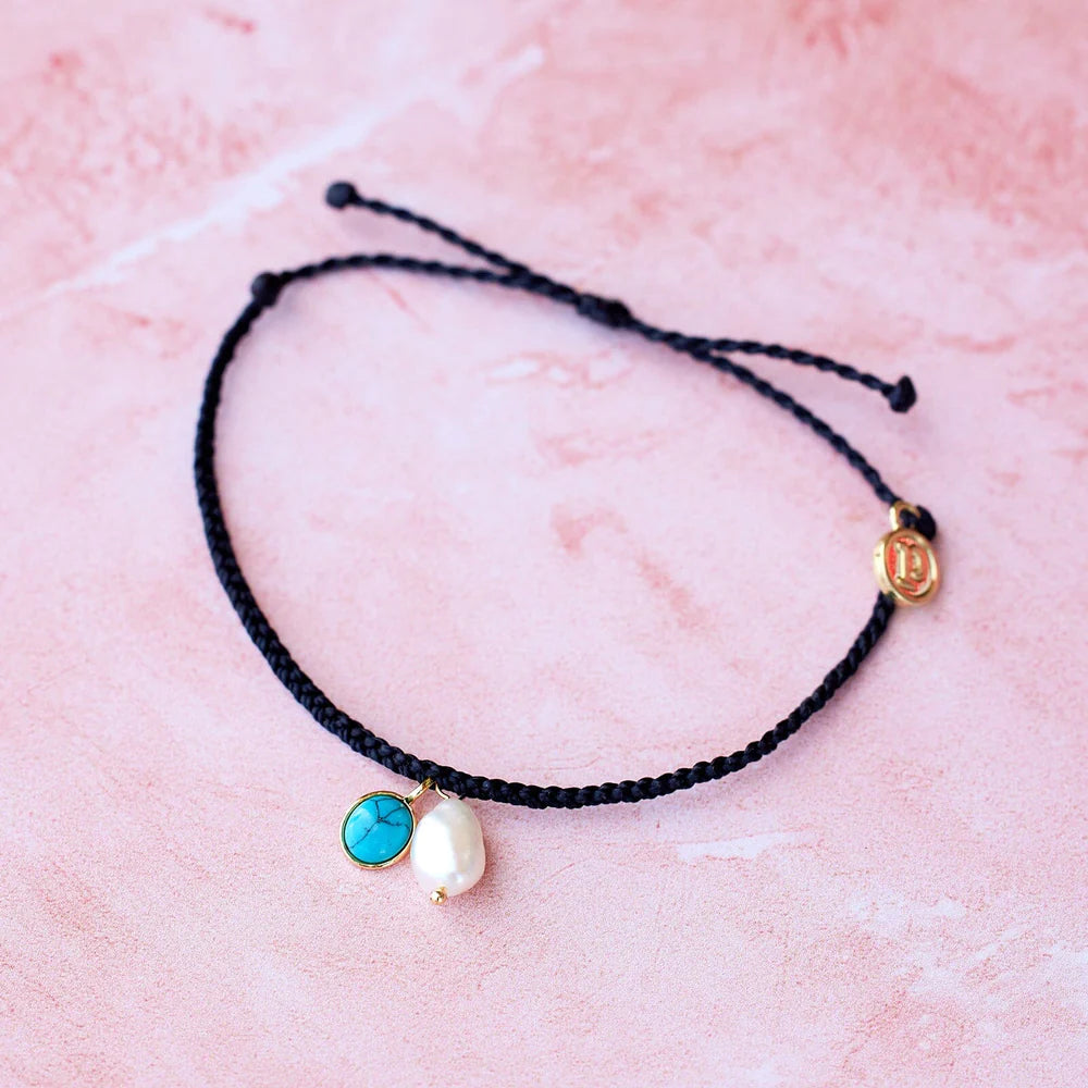 Pura Vida Pearl And Turquoise Charm Bracelet