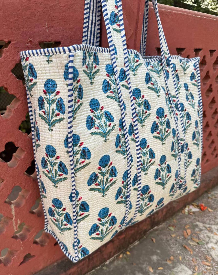 Indigo Bloom Tote Bag