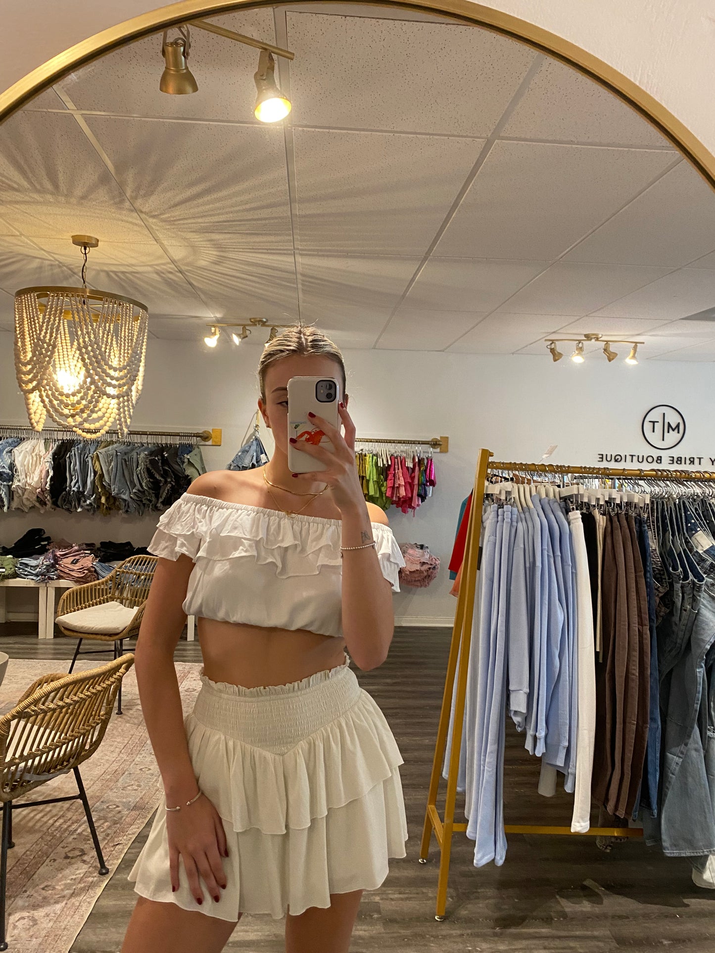 Winter White Junior Brooke Skirt