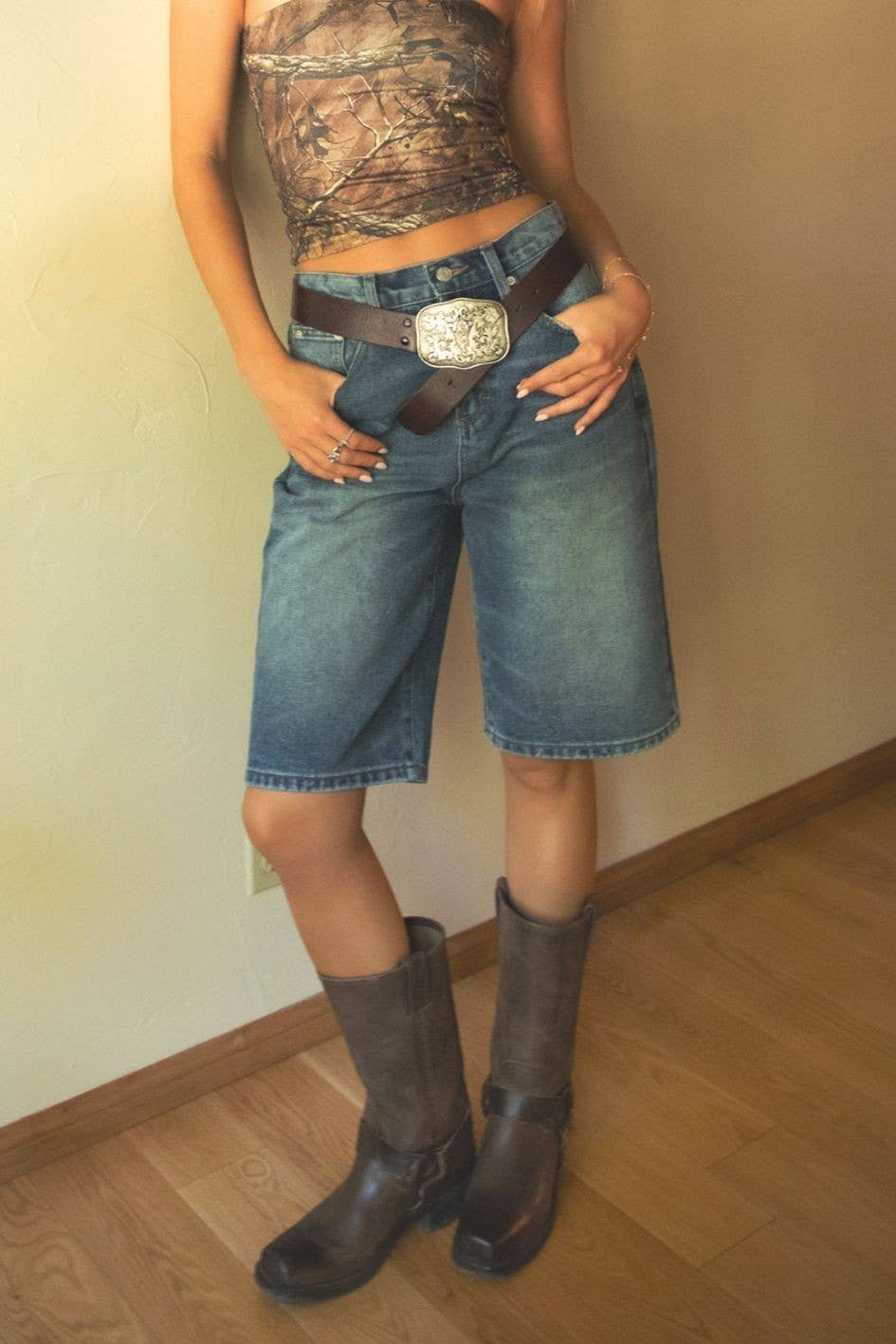 Terri Vintage Wash Skater Jorts