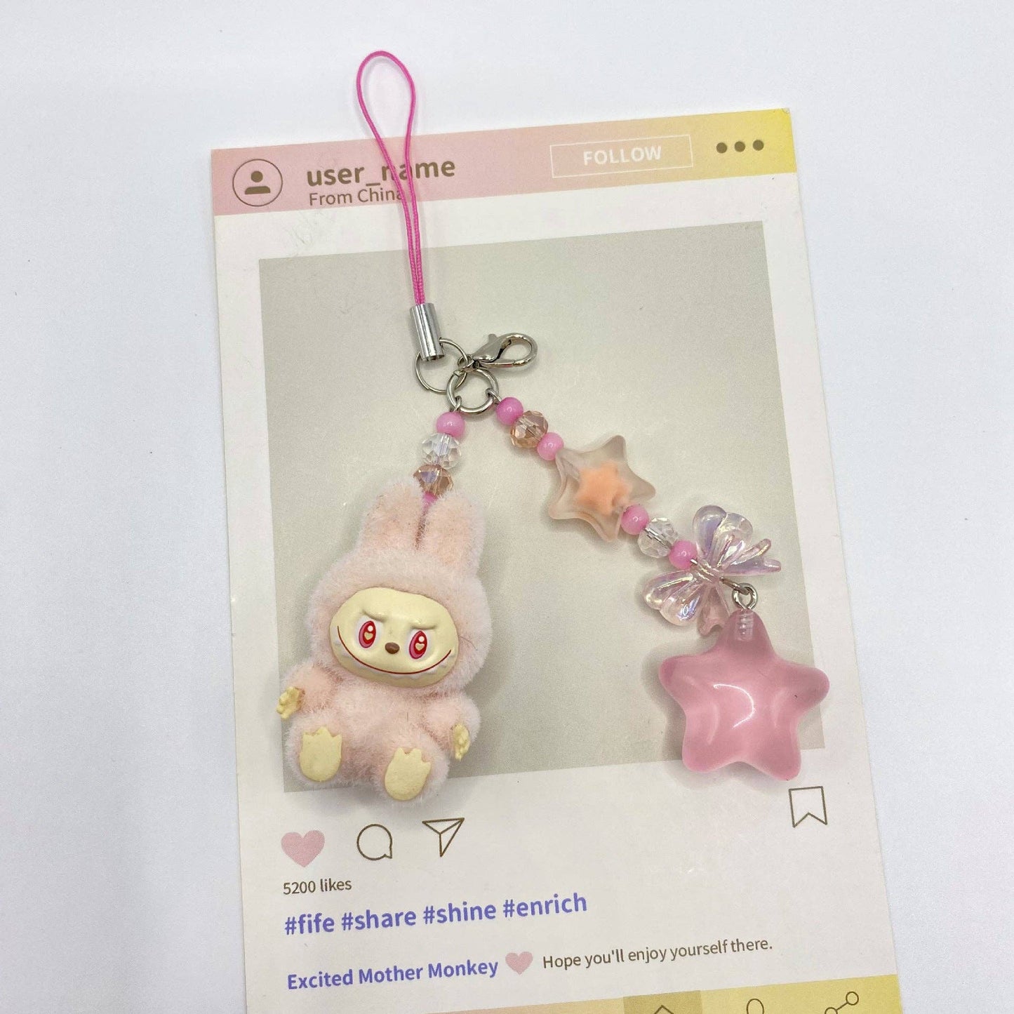 Mini Labubu Stars Keychain