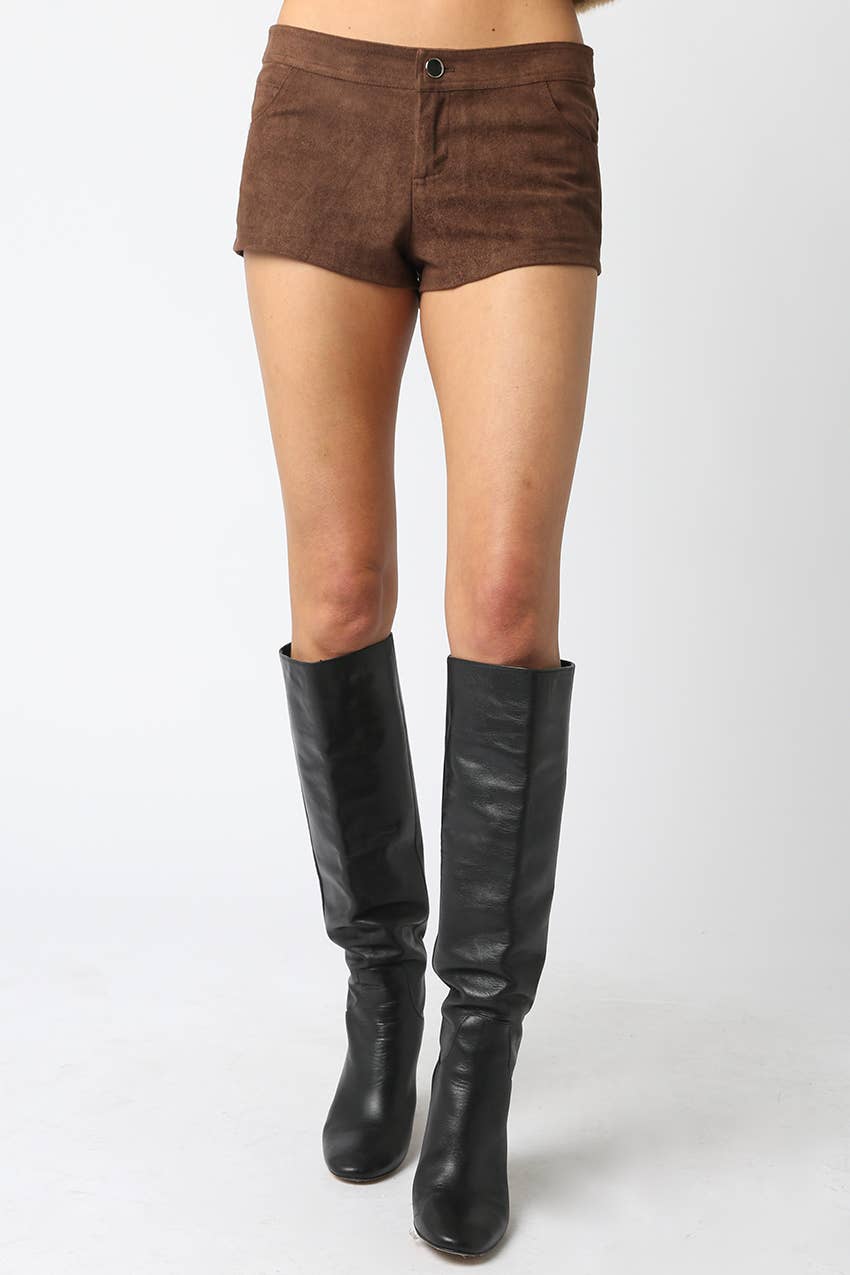 Kali Suede Mini Shorts