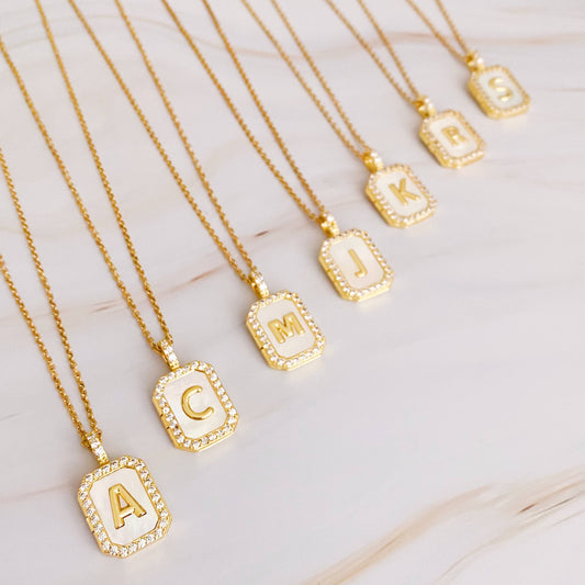 Initial Open Locket Pendant Necklace