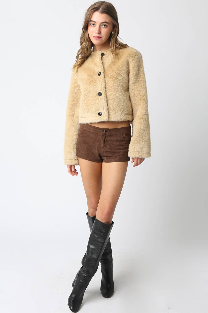 Kali Suede Mini Shorts