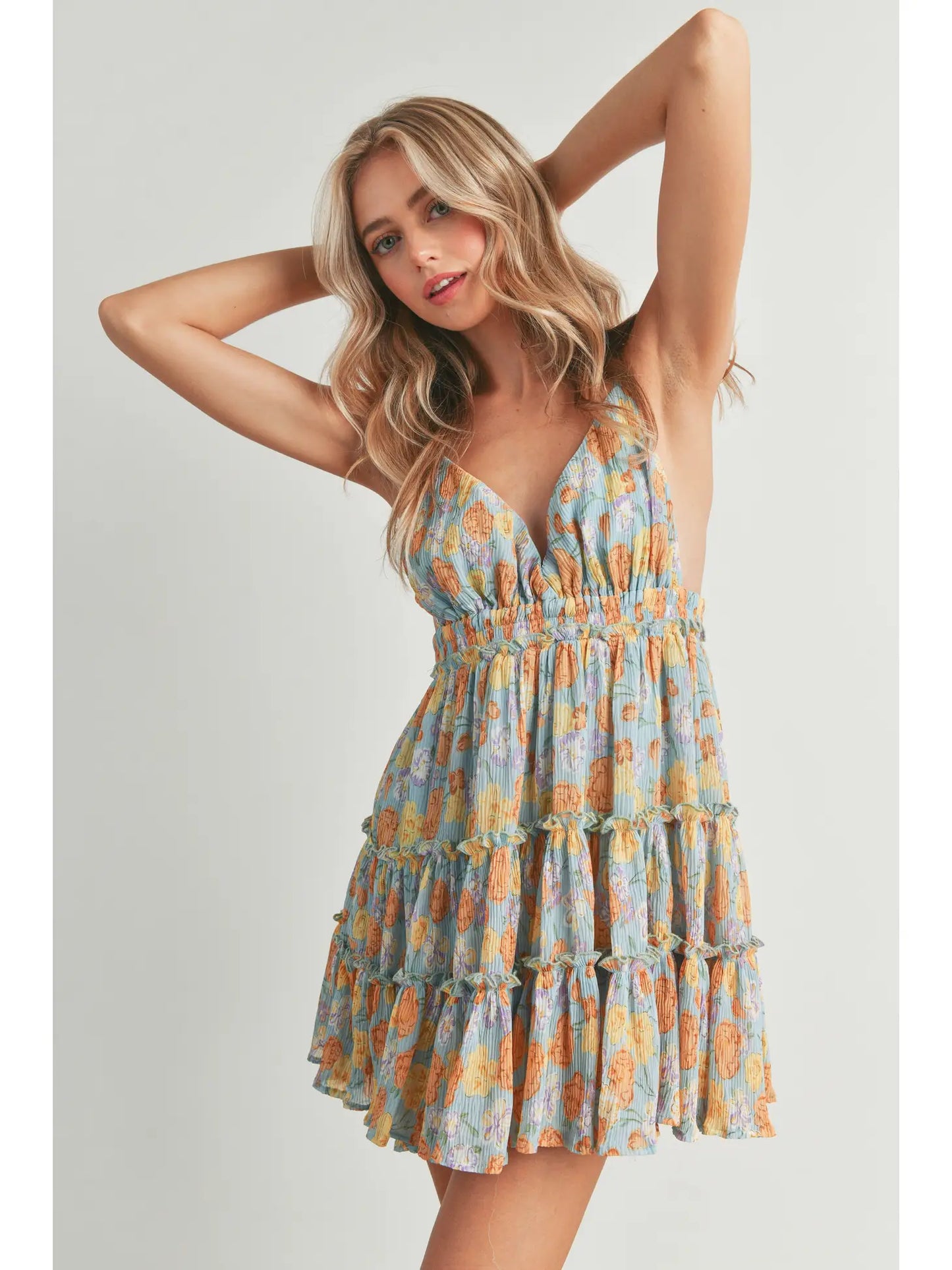 Floral Baby Doll Sundress Women's