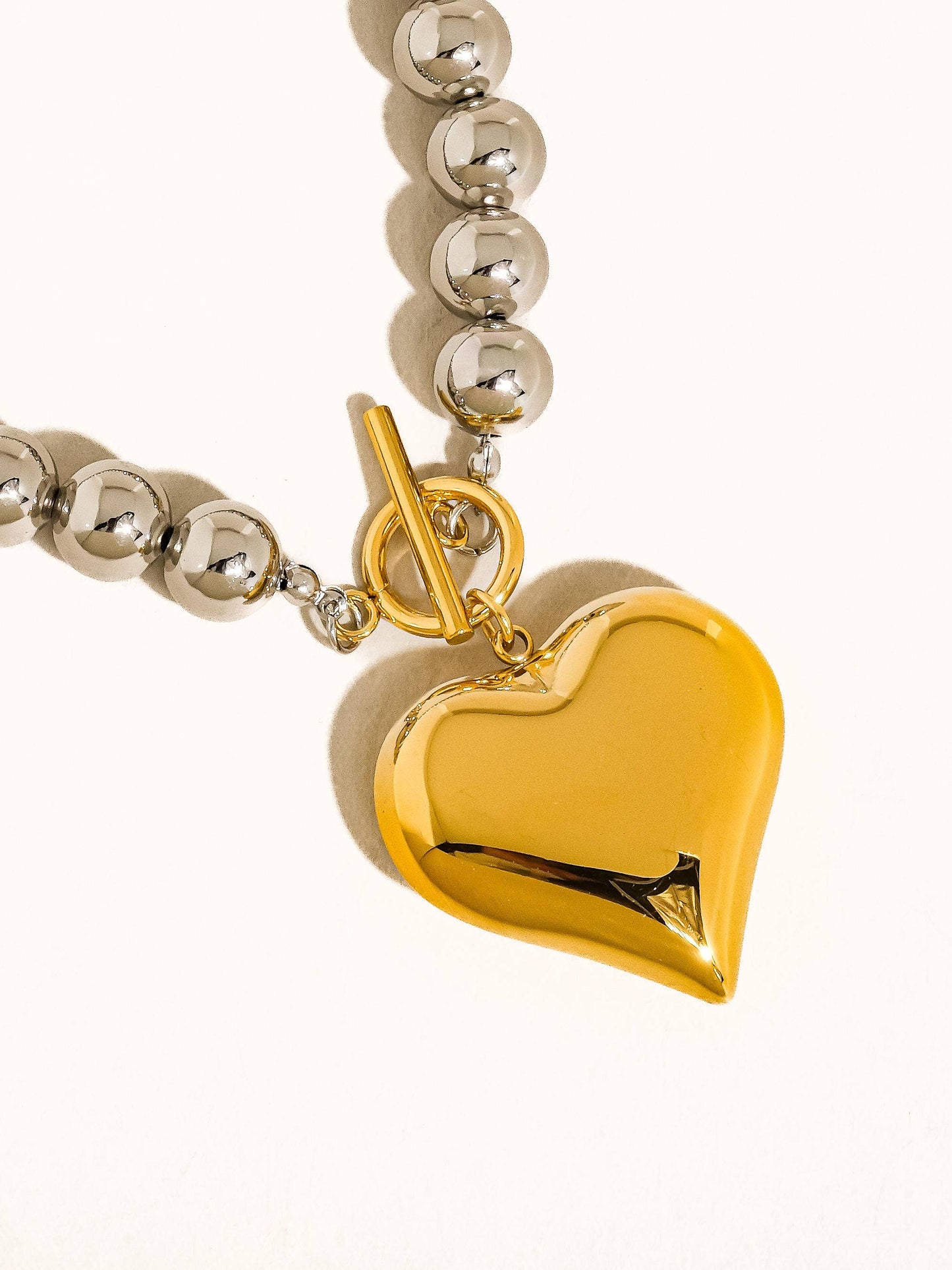 Raissa Two Tone Heart Necklace