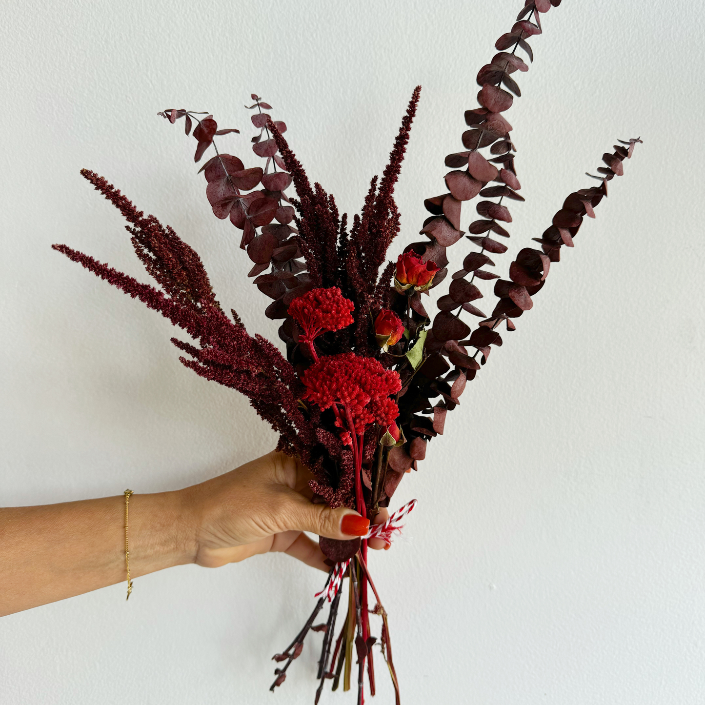 Holiday Red Wine Supernova Dried Flower Bouquet