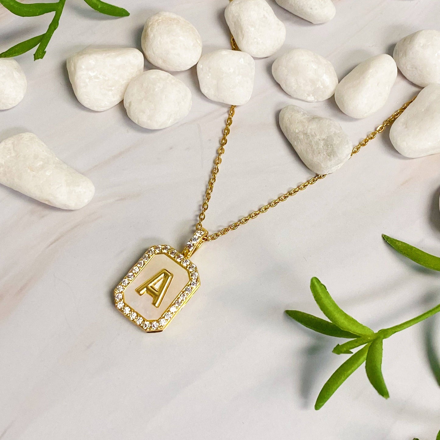 Initial Open Locket Pendant Necklace