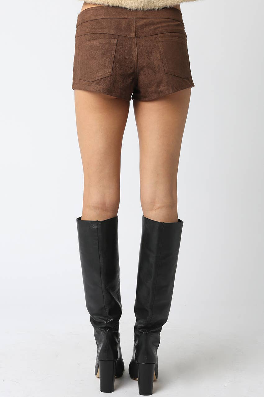 Kali Suede Mini Shorts