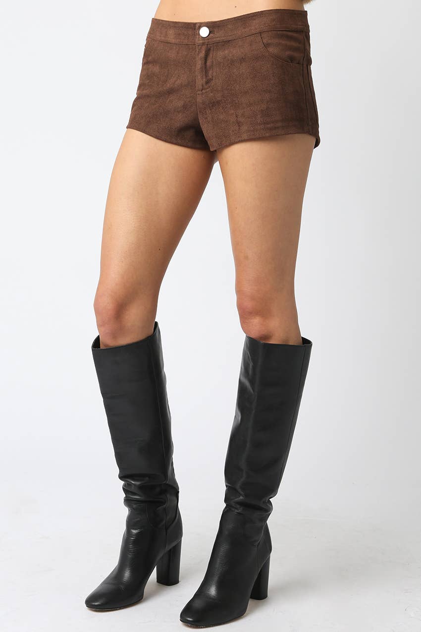 Kali Suede Mini Shorts