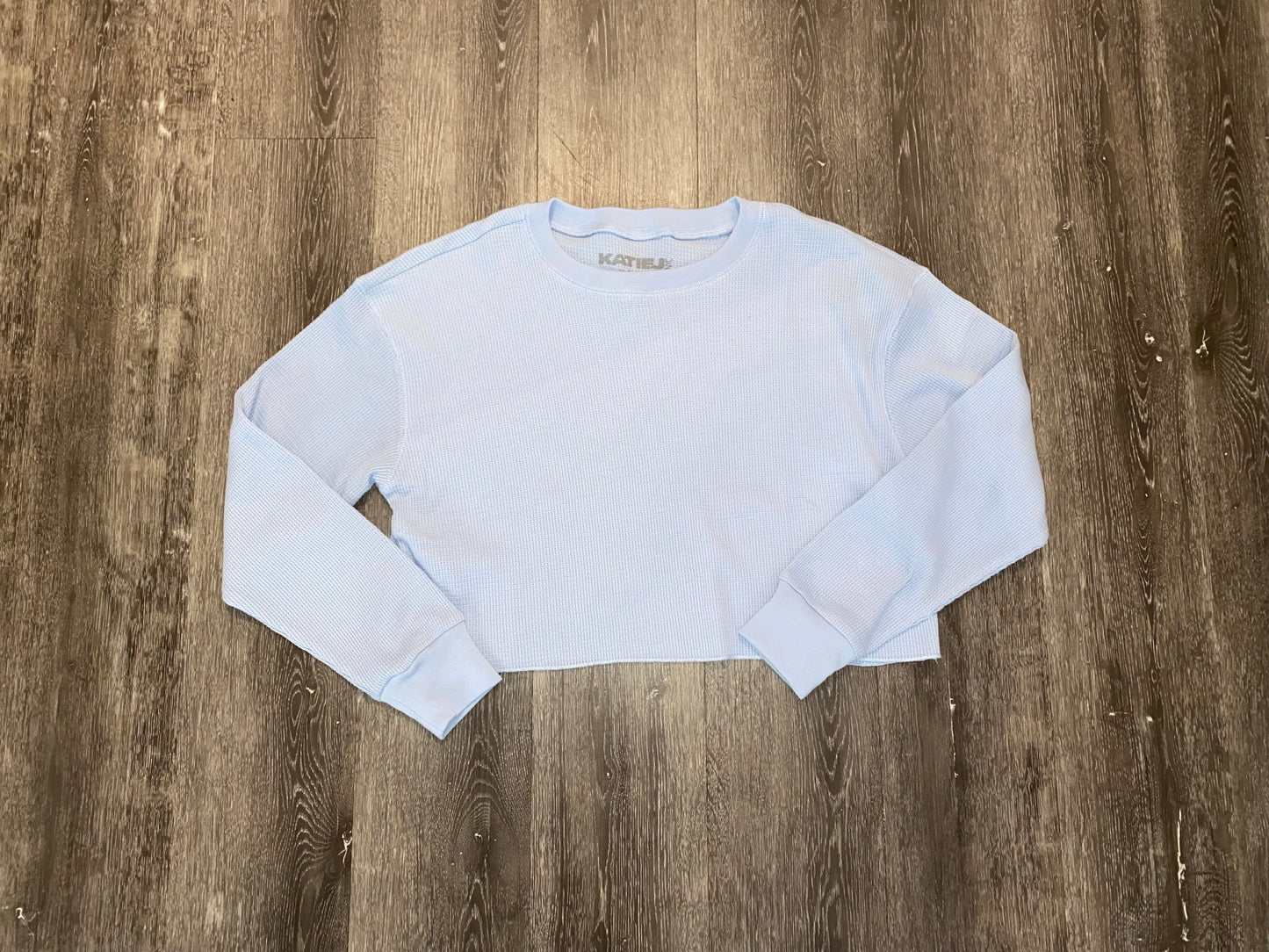 Junior Baby Blue Cooper Waffle Top