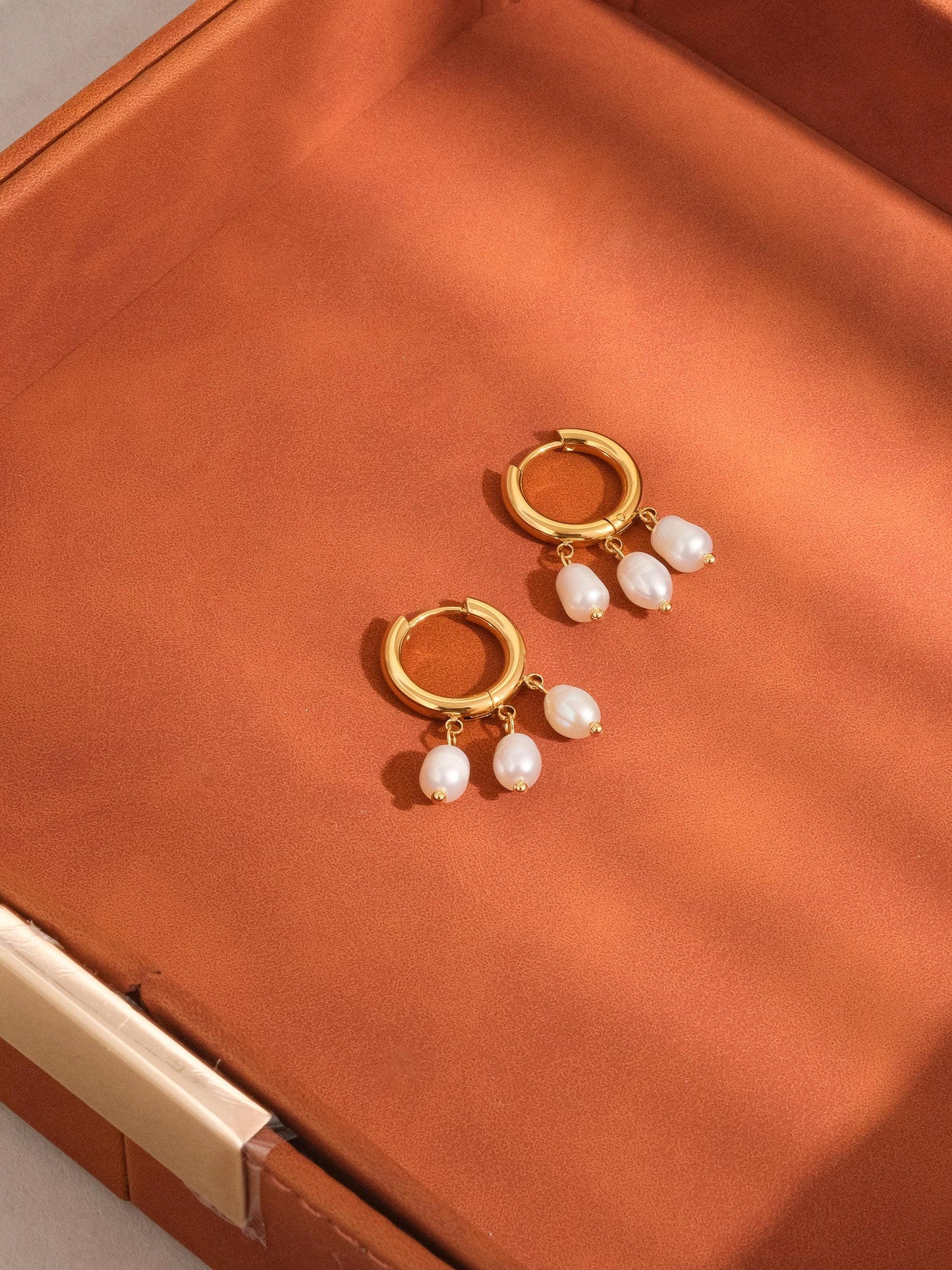 Sejour 18K Gold Non-Tarnish Petite Pearl Dangle Earring