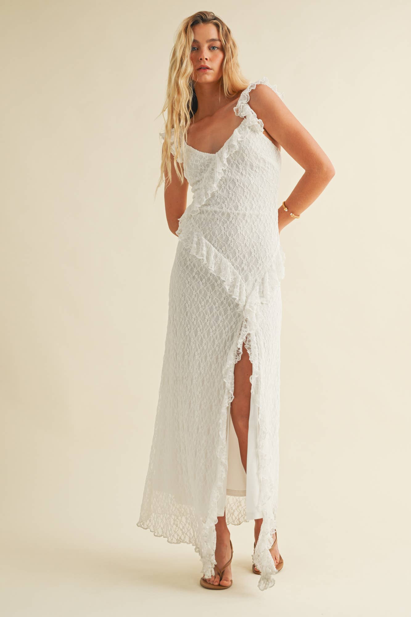 Lacey Slit Maxi Dress