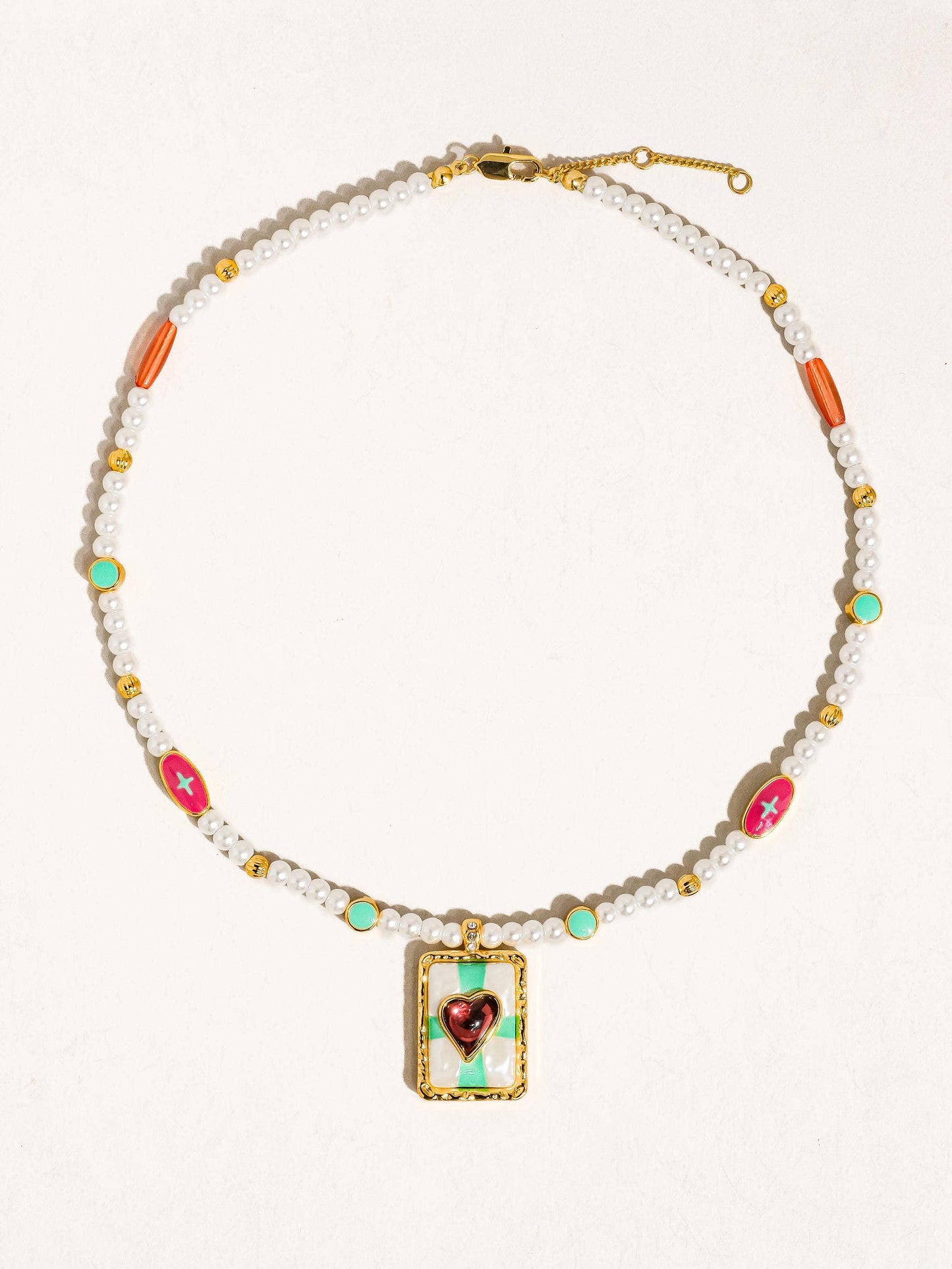 Clementine 18K Gold Vintage Pearl Heart Necklace