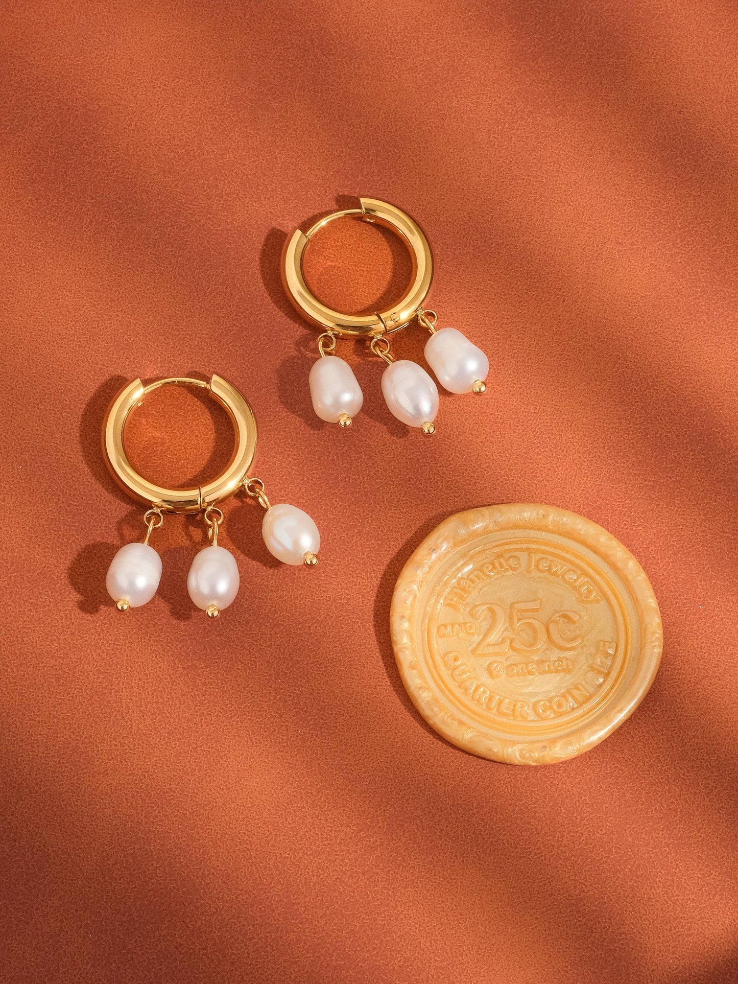 Sejour 18K Gold Non-Tarnish Petite Pearl Dangle Earring