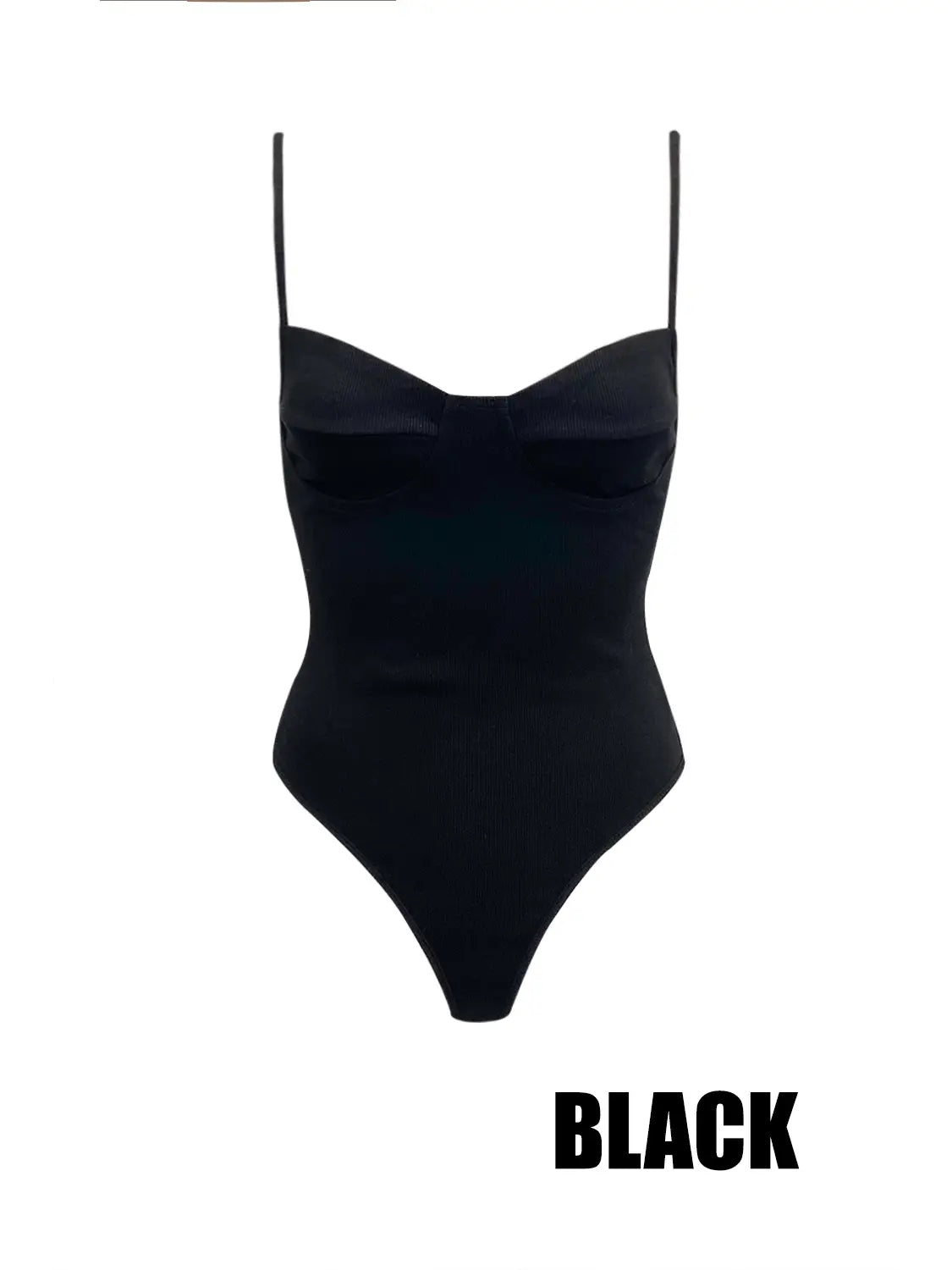 Hey Babe Bustier Bodysuit Knit Rib