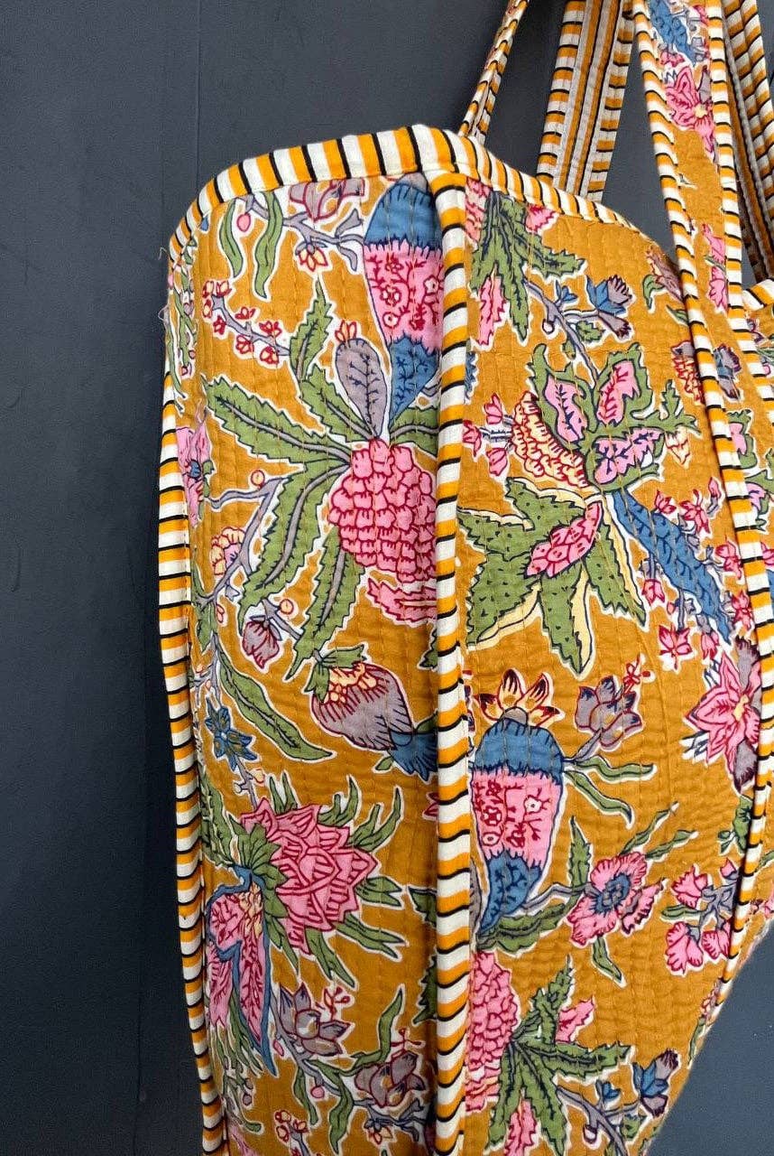 Hippie Quilted Tote Bag