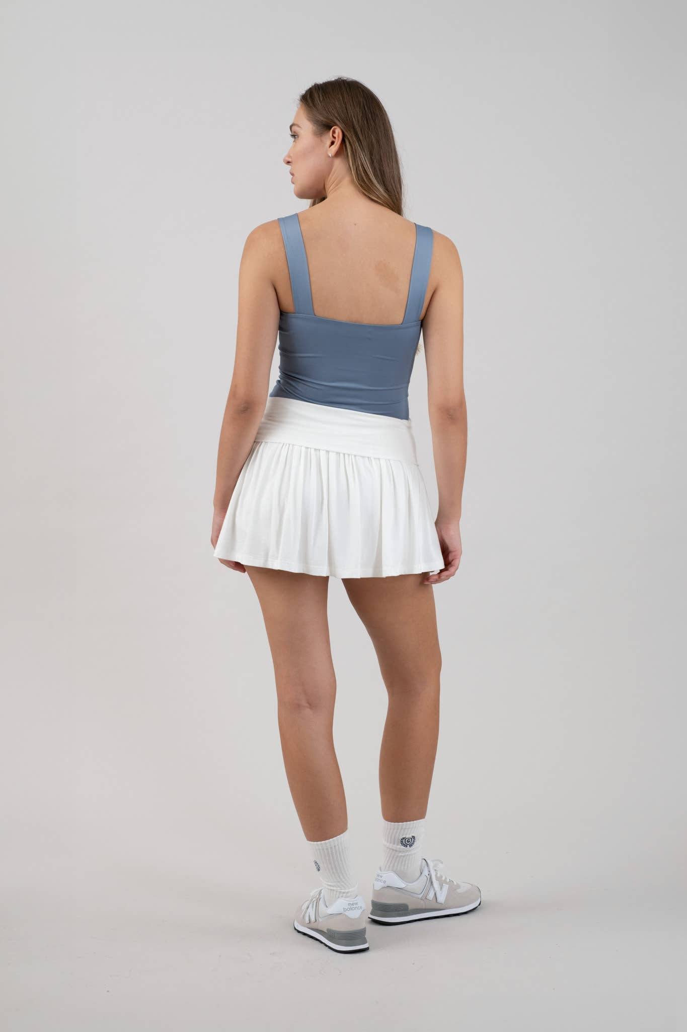 Wide Waistband Tennis Mini Skirt With Shorts