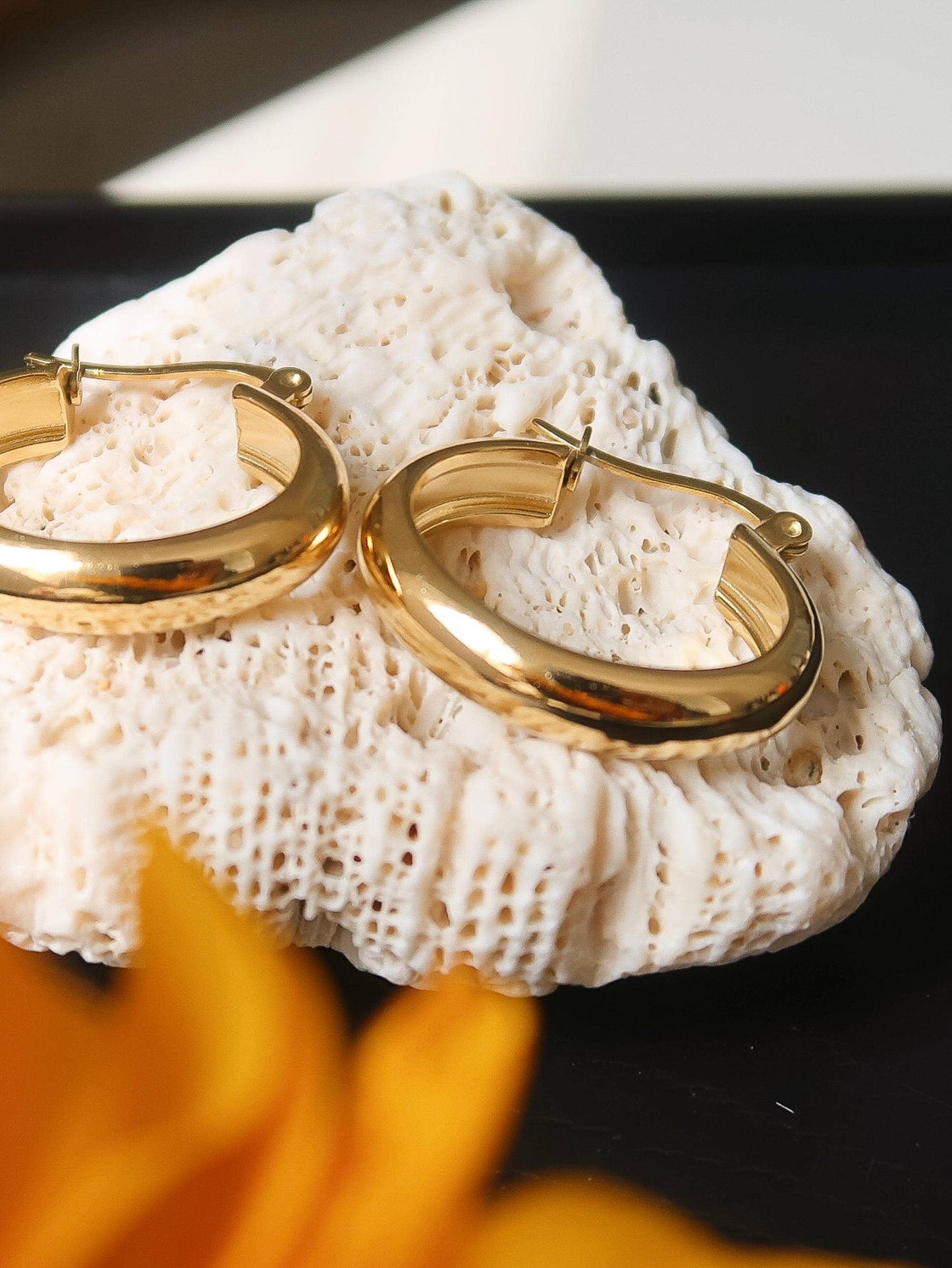 Constance 18K Non-Tarnish Classic Hoop Earring