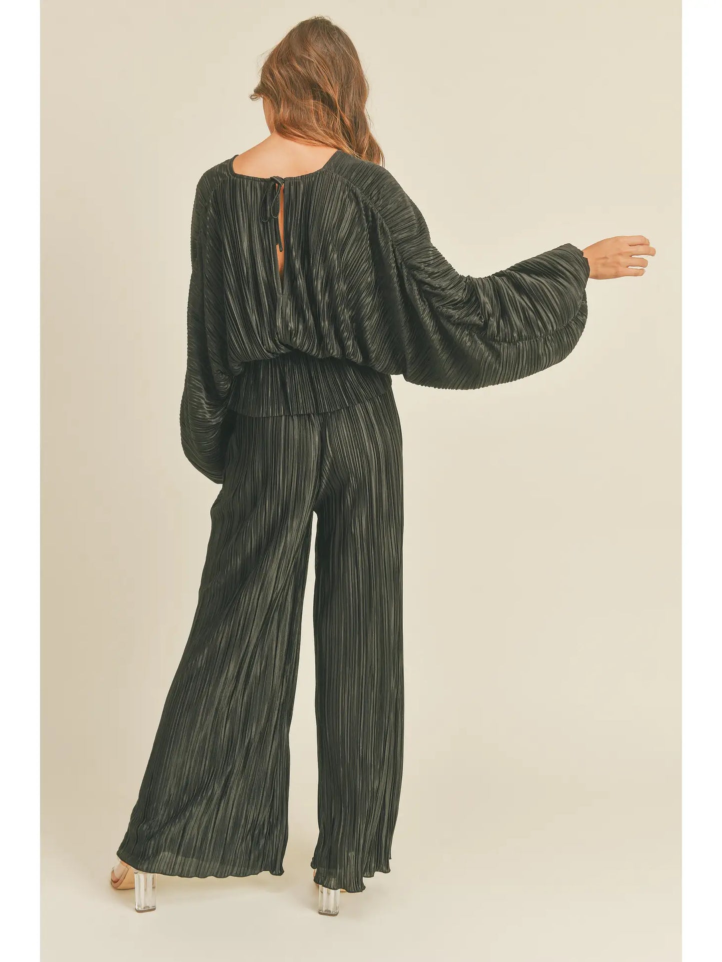 Wrinkle Detail Pants Black