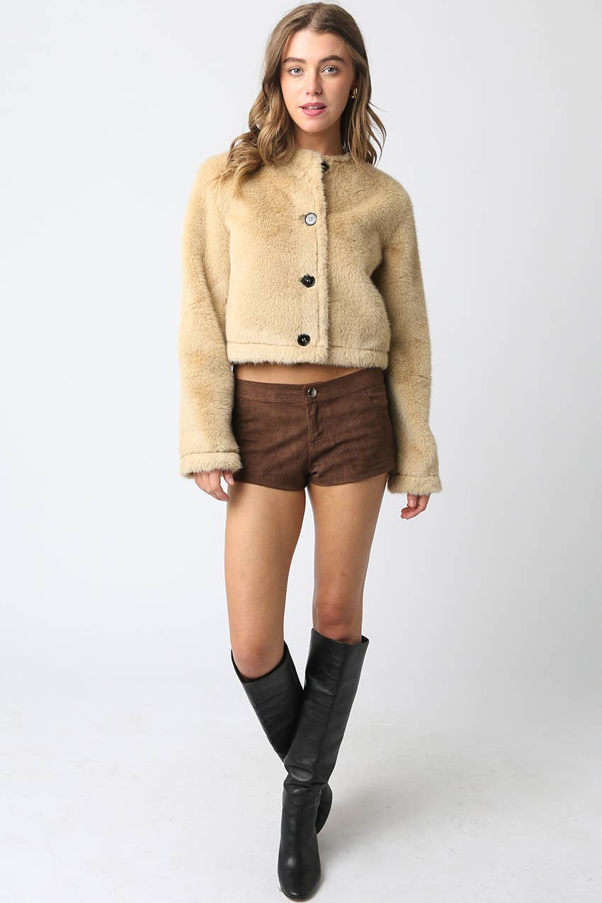 Kali Suede Mini Shorts