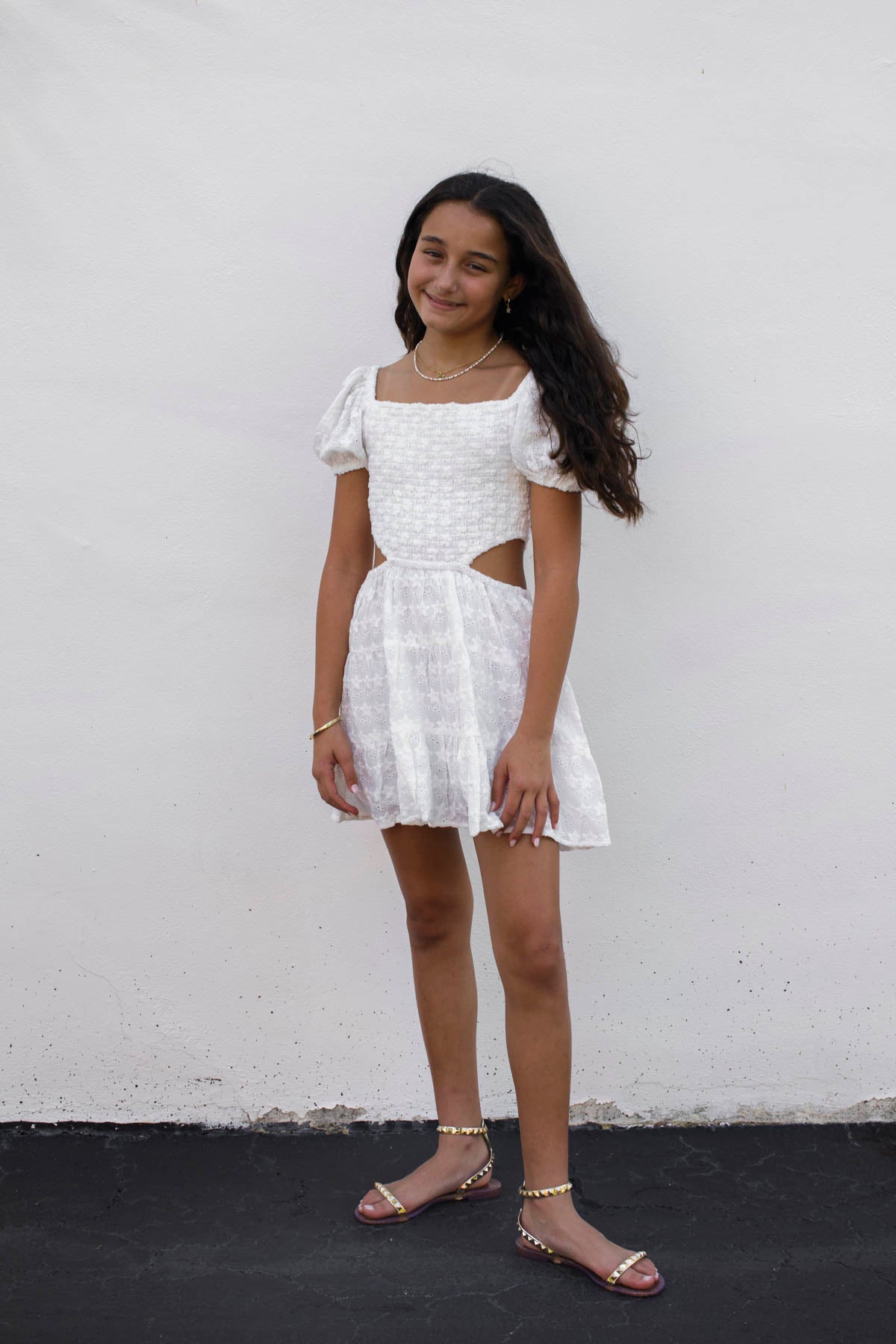 Tween Phoenix Dress in White