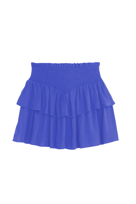 Brooke Cobalt Blue Smocked Skirt (Tweens) Katiej NYC