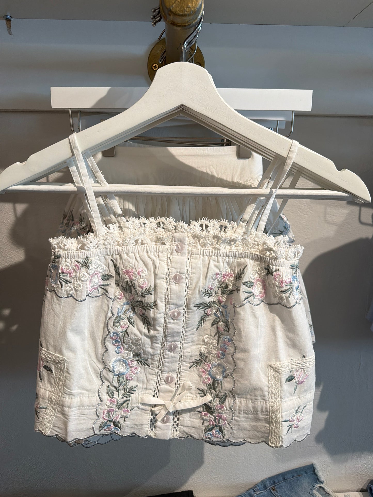 Allegra Cami Cream Lurex (Tweens)