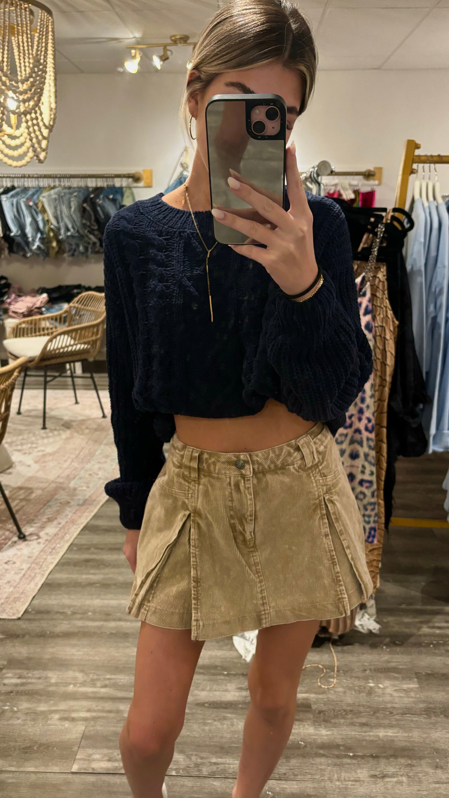 Corduroy Mini Skort