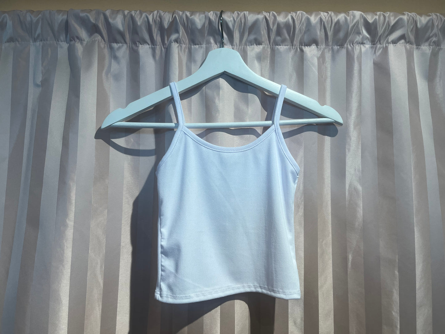 White Ribbed Cami Top Tweens