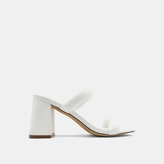 Farah White Heel Sandals