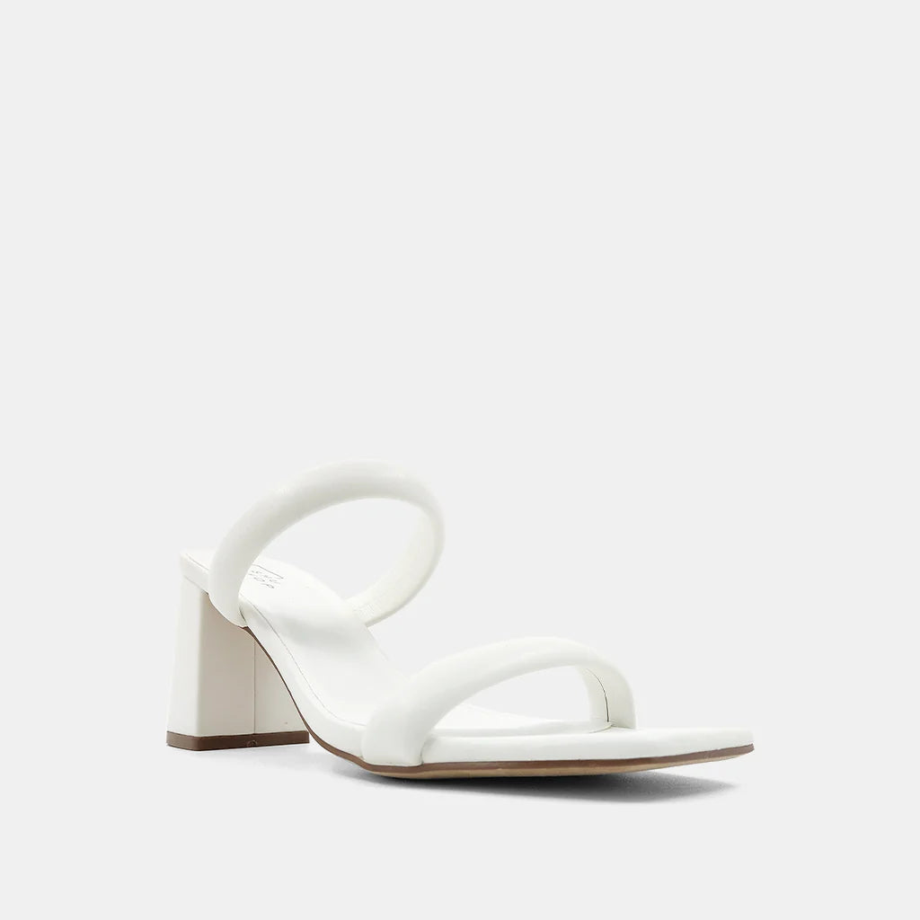 Farah White Heel Sandals