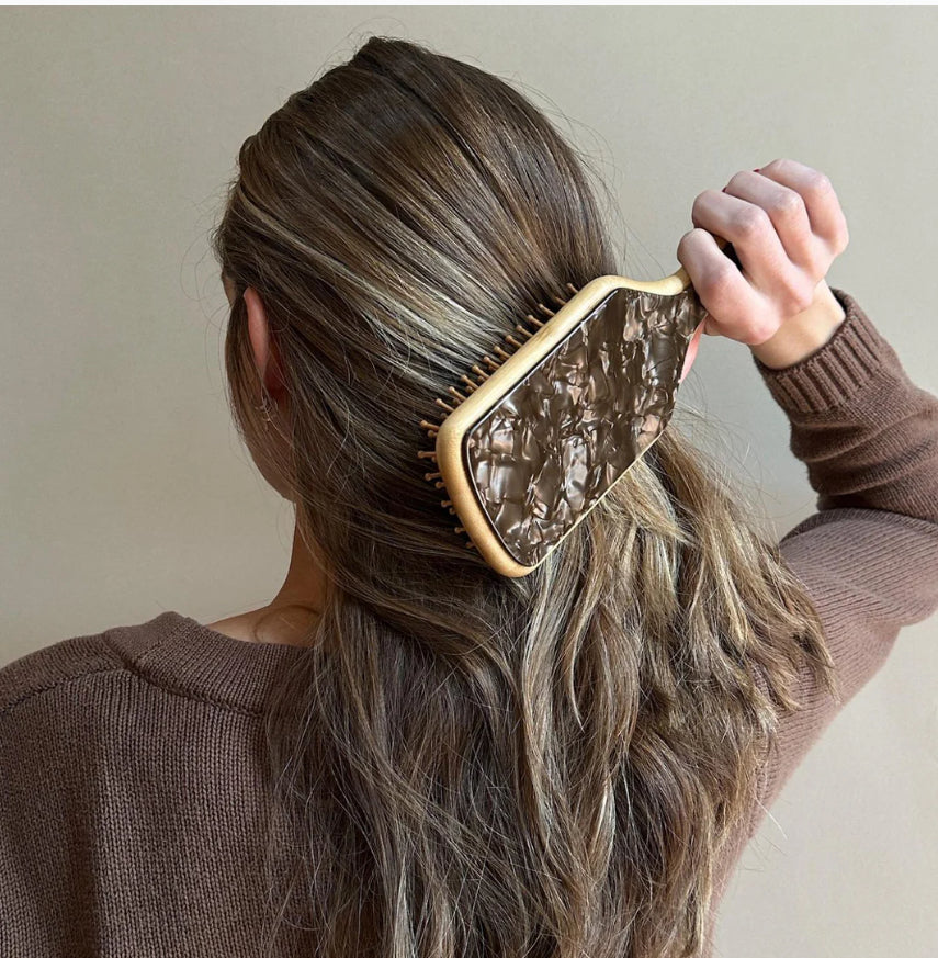 Bamboo Paddle Brush in Toasted Sugar