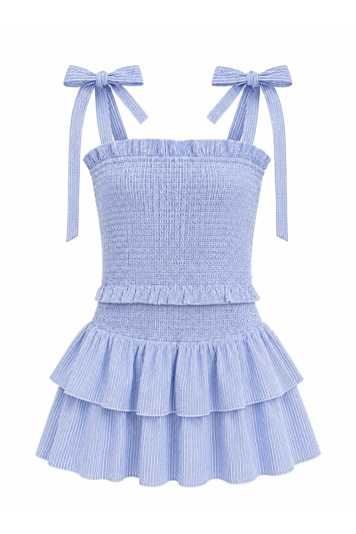 Tween Emerson Dress Baby Blue Seersucker