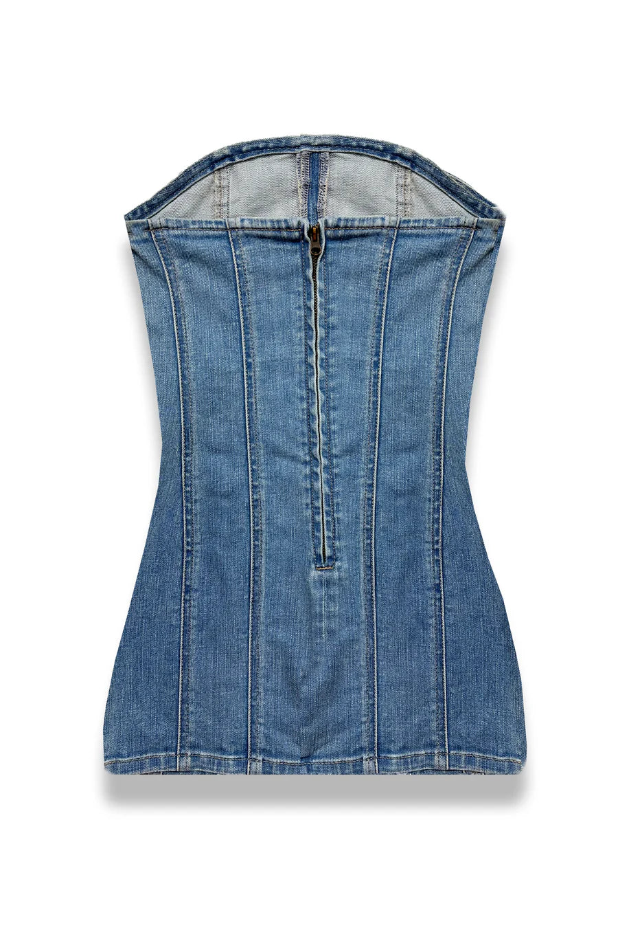 Rome Strapless Denim Dress (Tween) - KatieJ NYC