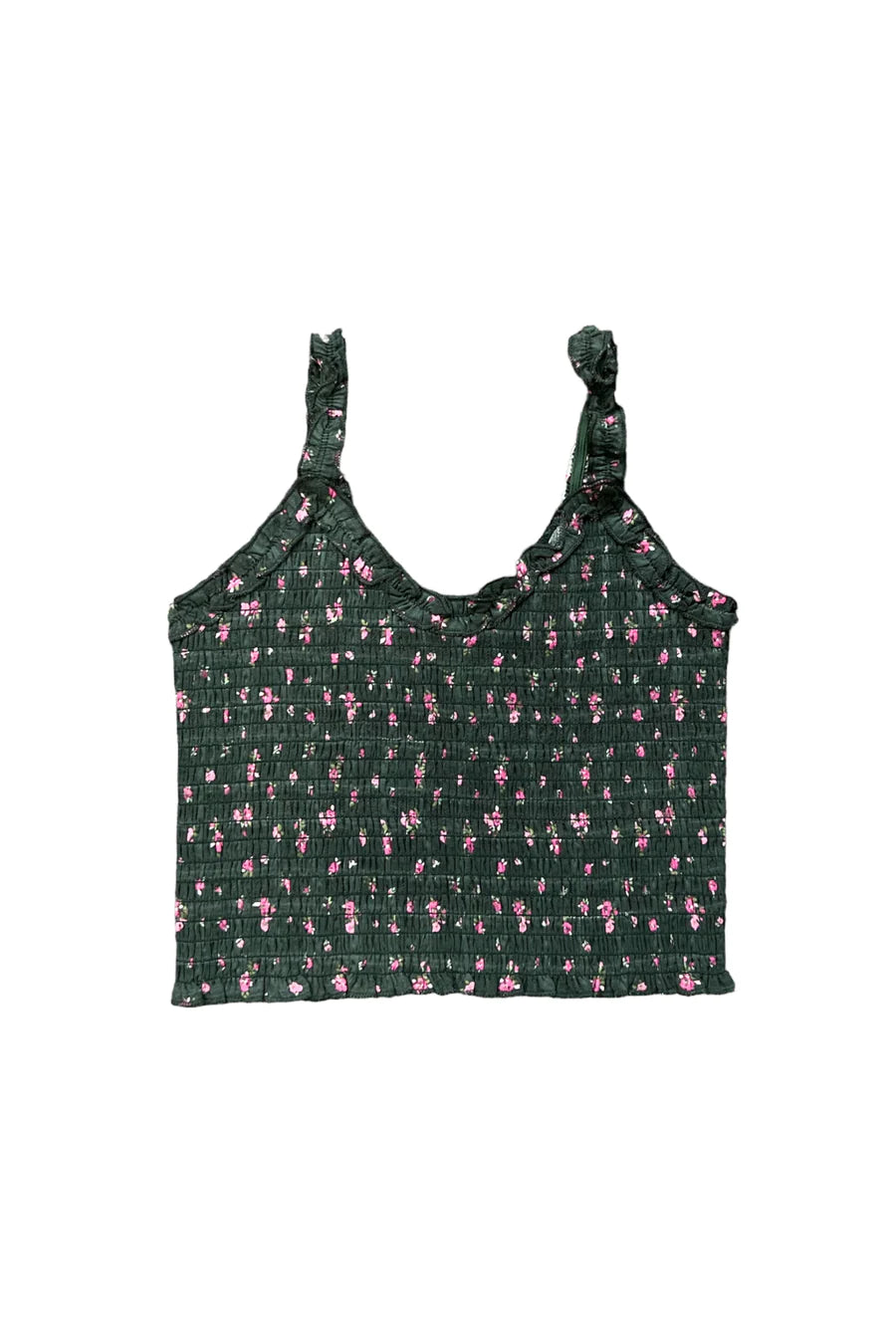 Pine Floral Shari Smocked Top (Juniors) Katiej NYC